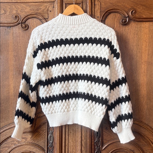 Kirundo Black & Cream Striped Knit Sweater - Picture 8 of 9